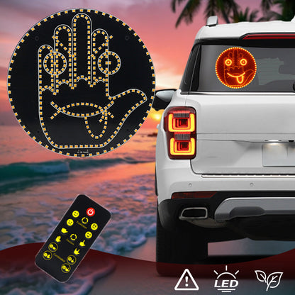 ✨ Expression & Gesture LED Sign Light for Car Rear Window