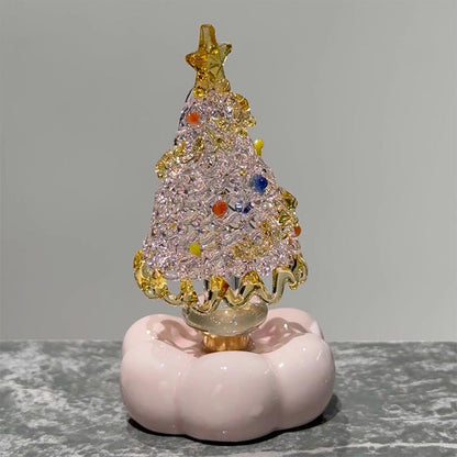 Handmade Glass Rotatable Christmas Tree Ornaments