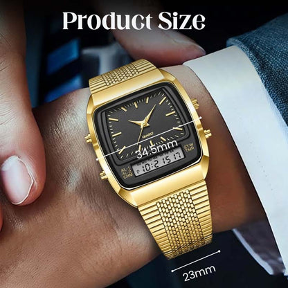 💥LIEBIG Roman Retro Dual System Multi-Function Digital Sports Watch⌚️