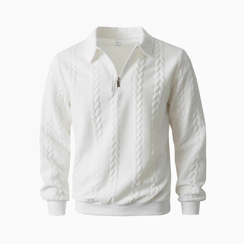 🔥New arrivals offer-Men's Casual Half-Zip Cable-Knit Sweater