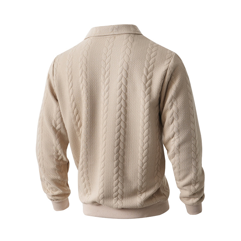 🔥New arrivals offer-Men's Casual Half-Zip Cable-Knit Sweater