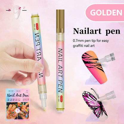 🎁Christmas Gift🎄12-Color Professional Nail Art Pen Set