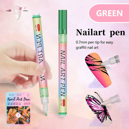 🎁Christmas Gift🎄12-Color Professional Nail Art Pen Set