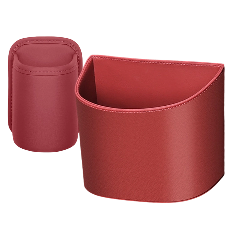 🚗🧺Clip-On PU Leather Car Cup Holder & Organizer