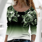 Floral Long Sleeve Round Neck Top
