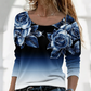 Floral Long Sleeve Round Neck Top