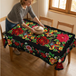 🔥Hot Sale🔥Mexican Floral Tablecloth With Scalloped Edge