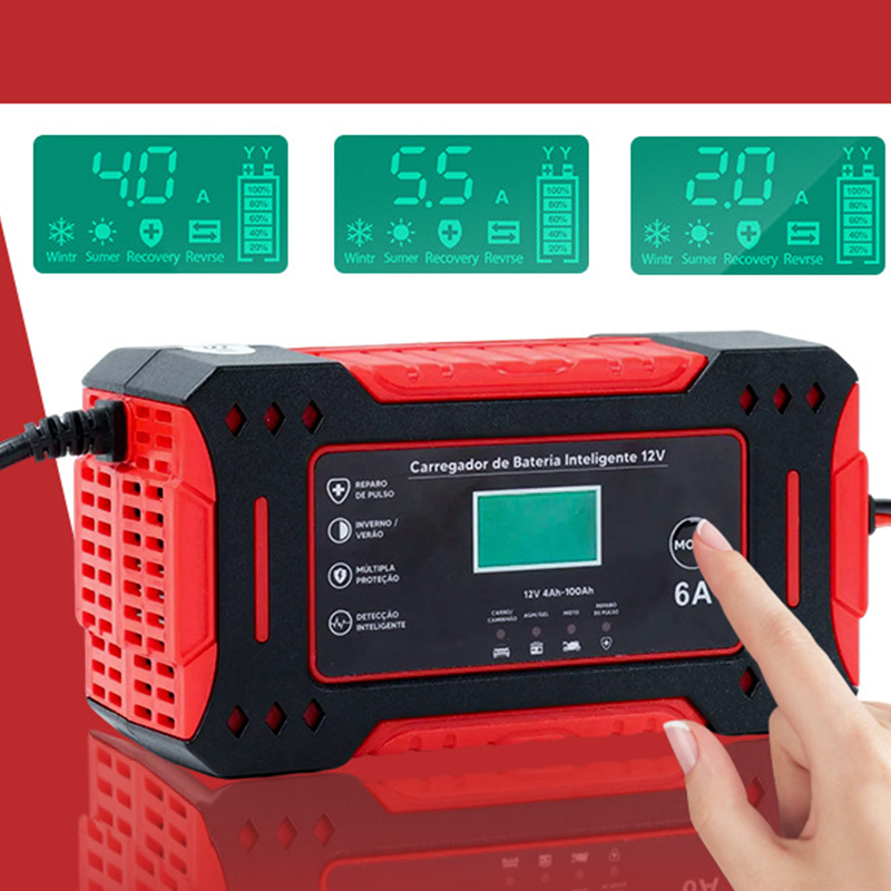 🔋 Portable Smart Car Battery Charger & Maintainer | Emergency Jump Starter & Home Use