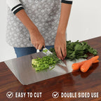 👩‍🍳🔪Must‑Have Cooking Tool！🥩🥦Safer, Cleaner & More Convenient!💥304 Stainless Steel Cutting Board