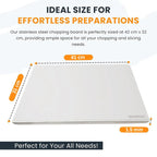 👩‍🍳🔪Must‑Have Cooking Tool！🥩🥦Safer, Cleaner & More Convenient!💥304 Stainless Steel Cutting Board