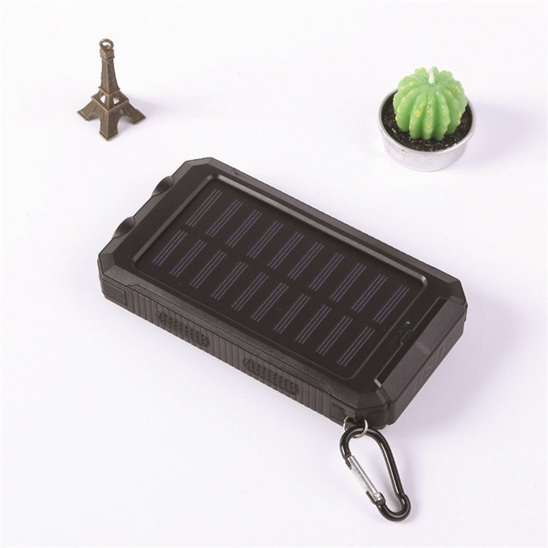 🔥10000mAh Portable Solar Power Bank, Solar Powered Charger with Dual LED Flashlights, Power Bank for Travel, Camping