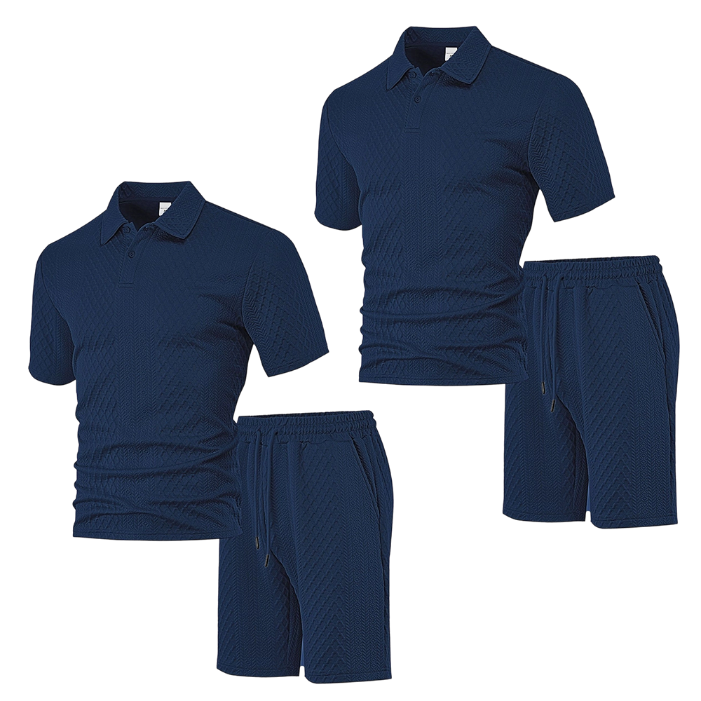 🩳Men's Diamond Print 2-Piece Set – Ready in seconds! Soft, breathable top with easy shorts.