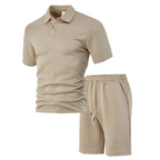 🩳Men's Diamond Print 2-Piece Set – Ready in seconds! Soft, breathable top with easy shorts.