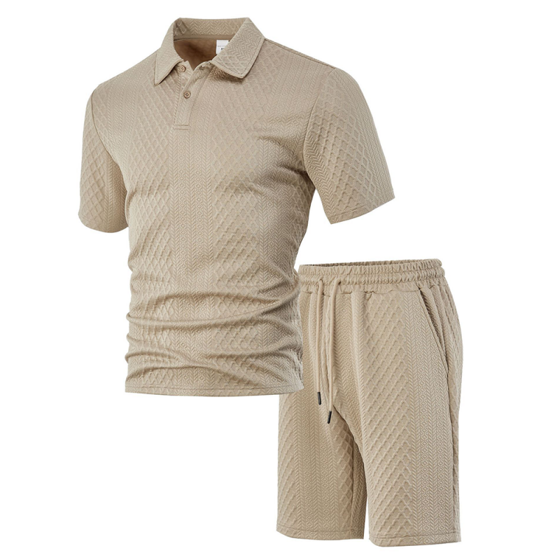 🩳Men's Diamond Print 2-Piece Set – Ready in seconds! Soft, breathable top with easy shorts.