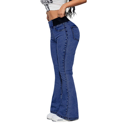 👖 Women's High-Waist Stretch Flare Denim Jeans