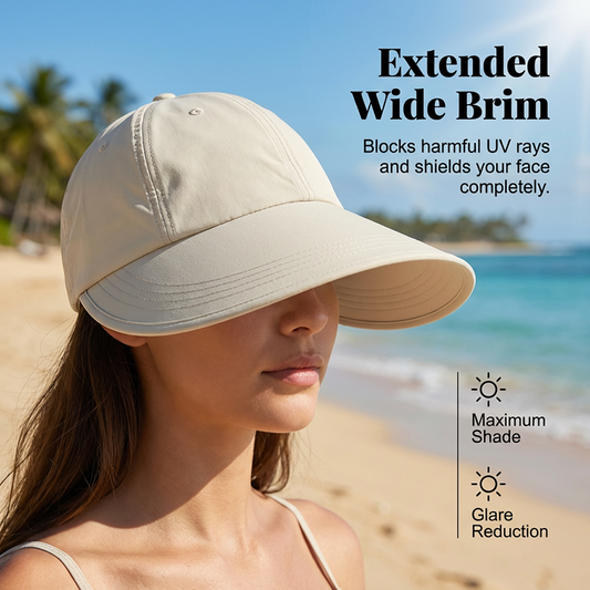 🧢  Women's Wide-Brim Sun Hat – UV Protection, Quick-Dry Fabric & Breathable Comfort 🌊