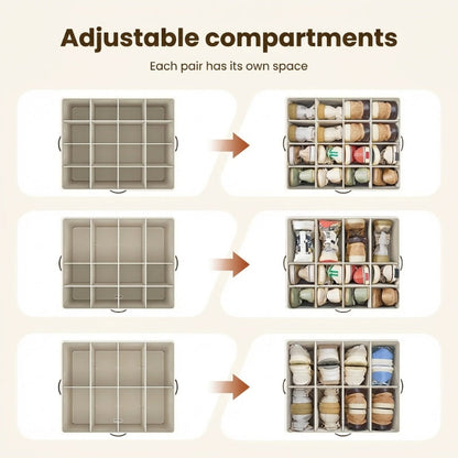 👟 Transparent, Foldable PVC Shoe Box, Waterproof Shoe Organiser For The Office