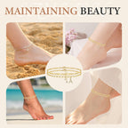 Layered Gold Ankle Bracelet for Women