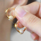 💍 Gold Circle Earrings with Small Ball – Delicate, Lightweight & Versatile ✨