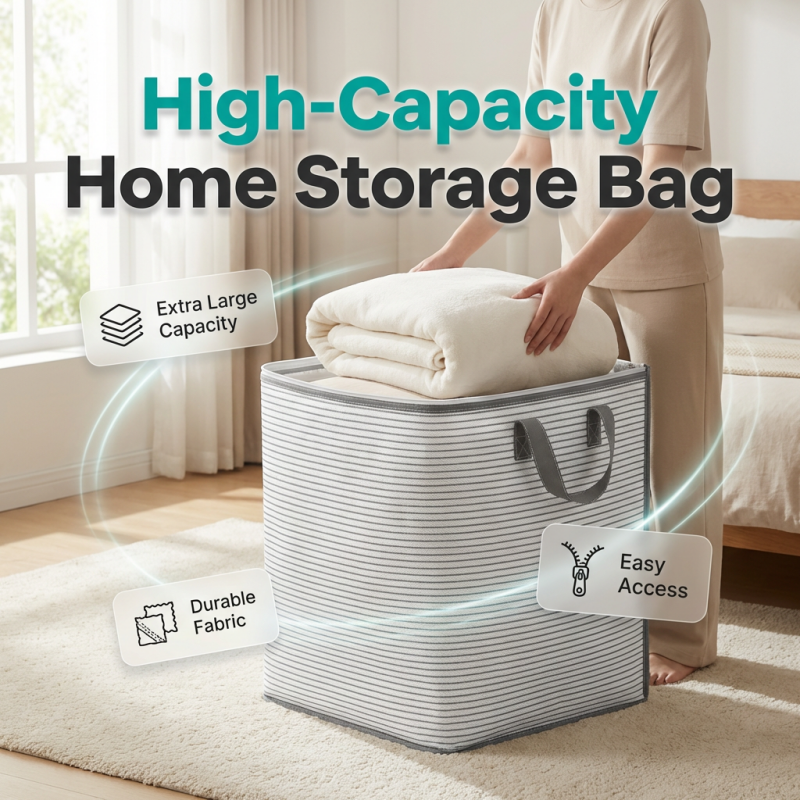 Large Collapsible Storage Bag with Handles