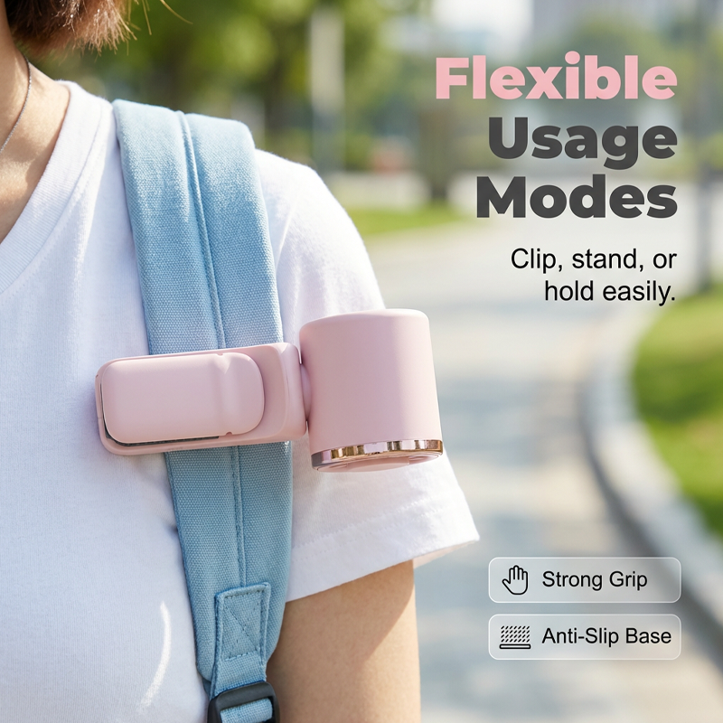 Portable Clip-On Fan with LED Display