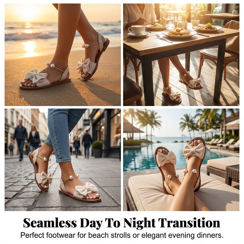 ✨Stylish Pearl Ankle Strap Sandals