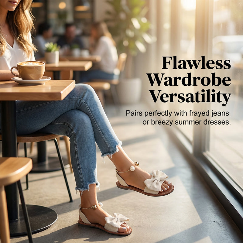 ✨Stylish Pearl Ankle Strap Sandals