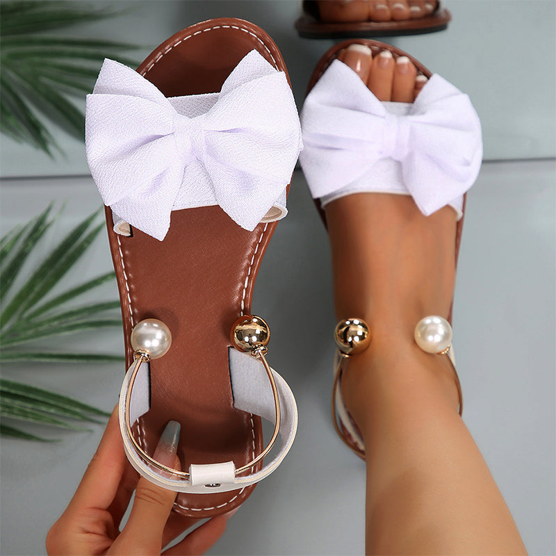 ✨Stylish Pearl Ankle Strap Sandals