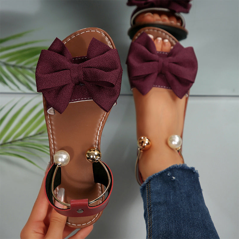 ✨Stylish Pearl Ankle Strap Sandals
