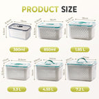 🥗 🧊 2 in 1 Draining Fresh-Keep Food Container – Airtight & Microwave Safe – Fridge Essential 🔒