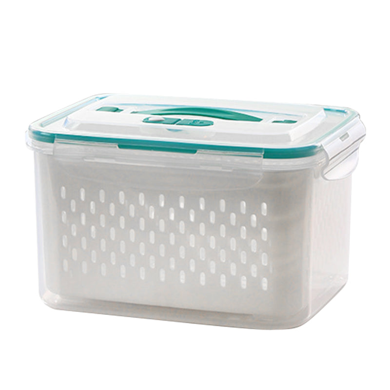 🥗 🧊 2 in 1 Draining Fresh-Keep Food Container – Airtight & Microwave Safe – Fridge Essential 🔒