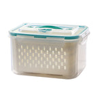 🥗 🧊 2 in 1 Draining Fresh-Keep Food Container – Airtight & Microwave Safe – Fridge Essential 🔒