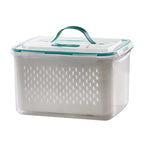 🥗 🧊 2 in 1 Draining Fresh-Keep Food Container – Airtight & Microwave Safe – Fridge Essential 🔒