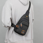 🎒✨ Waterproof Multi-pocket Crossbody Sling Bag – Organized Storage, Adjustable Strap, Headphone Jack 🌧️