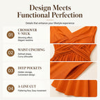 Women's Sleeveless V-Neck Twisted Dress