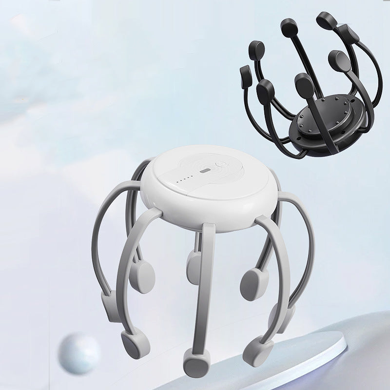 Cordless 8-Point Electric Scalp Massager – 4 Vibration Modes & USB-C Rechargeable