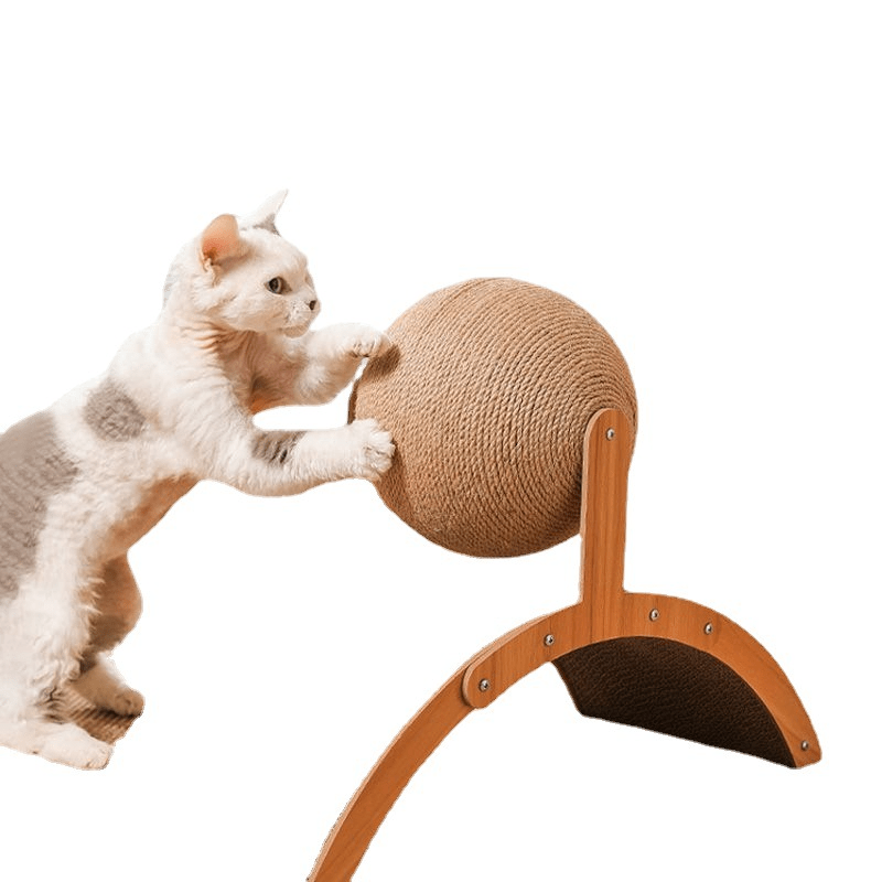 🐱 🧶Natural Sisal Cat Scratching Ball With Cardboard Pad