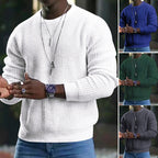 🎁JMIERR Men’s crew-neck jumpers – soft, relaxed jumpers, classic long-sleeved jumpers with ribbed hems
