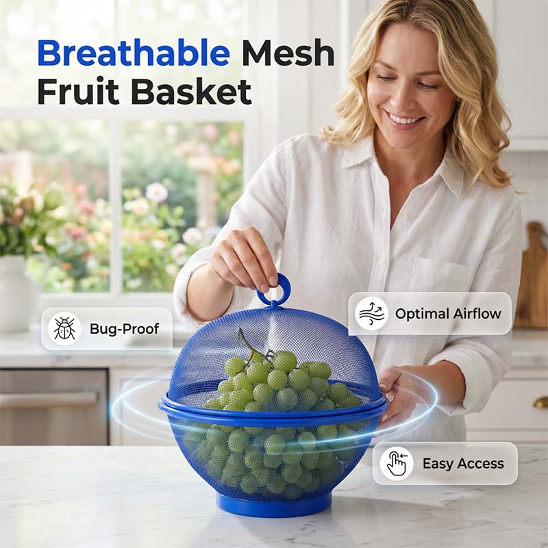🧺🍎 Fruit basket with lid – Protects & keeps fruit fresh