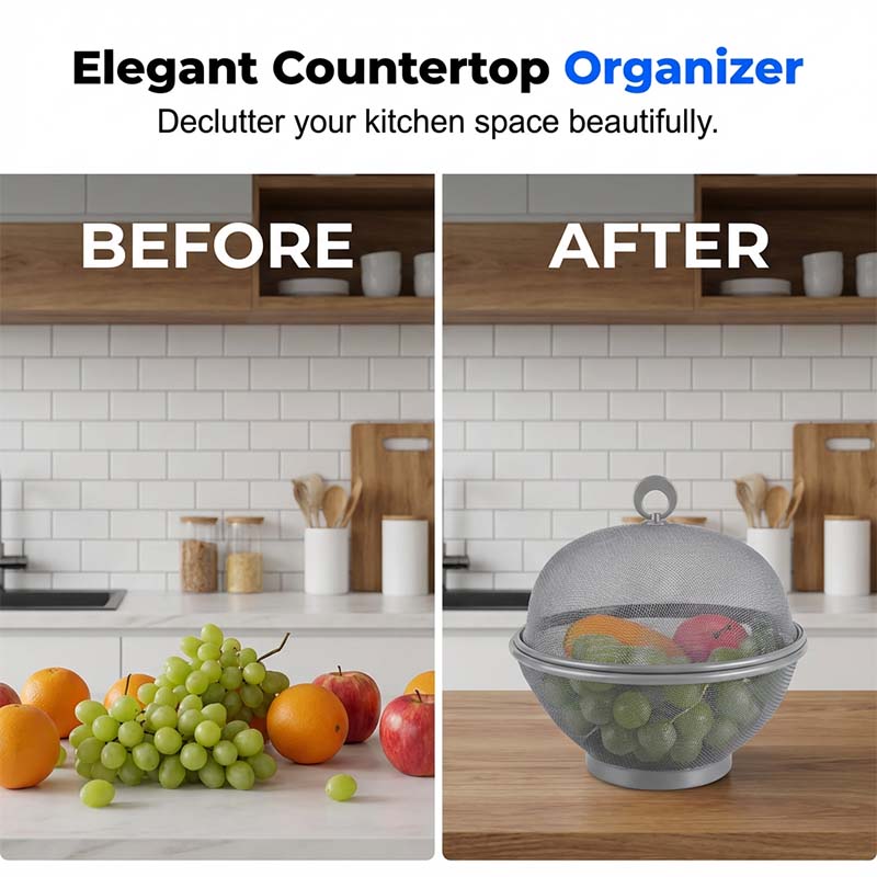 🧺🍎 Fruit basket with lid – Protects & keeps fruit fresh