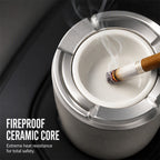 Contain Ash Instantly! No-Odor Rotating Ceramic Car Ashtray