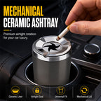 Contain Ash Instantly! No-Odor Rotating Ceramic Car Ashtray