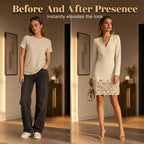 Women's Elegant V-Neck Long Sleeve Dress