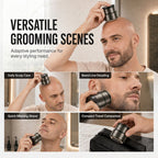 🪒2‑in‑1 Smart Electric Bald Head Shaver and Beard Trimmer with Digital Display, 30‑Blade Floating Head 9800RPM Motor, Rechargeable Groomer for Close Shave for Men