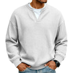👕 Layered Comfort Waffle Tee – Textured, Relaxed & Effortlessly Put-Together