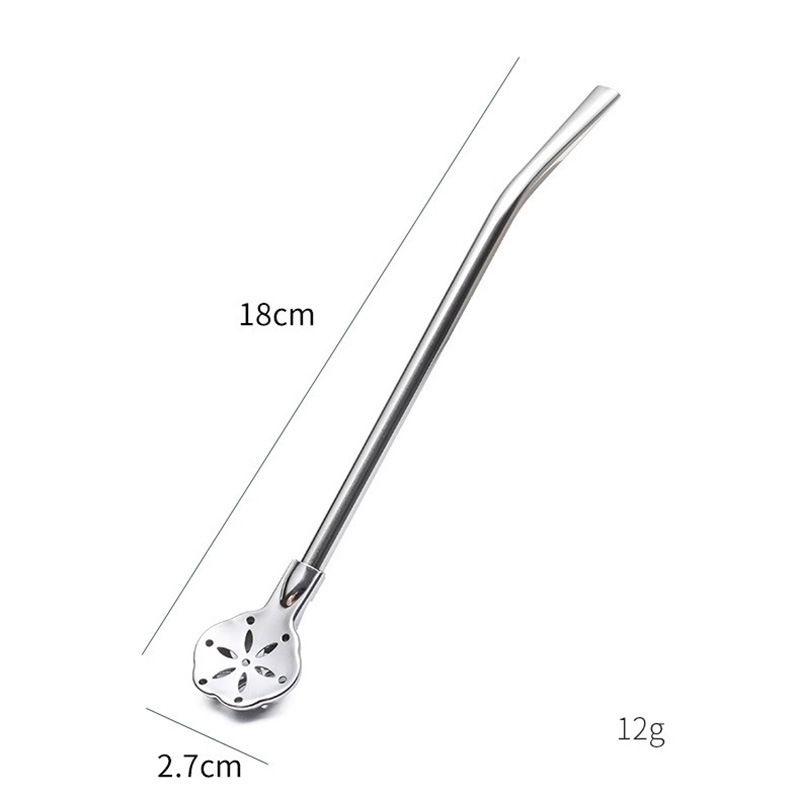 🥤 2-in-1 Stainless Steel Straw Spoon – Stir, Sip & Filter Easily ✨