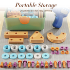 🔧🧒 Children's Educational DIY Tool Kit – STEM building set with electric drill, 124+ pcs & storage box. Encourages creativity, logic & fine motor skills – perfect for little builders! 🛠️✨