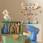 🔧🧒 Children's Educational DIY Tool Kit – STEM building set with electric drill, 124+ pcs & storage box. Encourages creativity, logic & fine motor skills – perfect for little builders! 🛠️✨