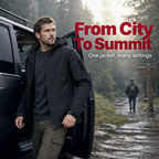 💥 Built for Wind & Rain | Men's Waterproof Insulated Outdoor Jacket
