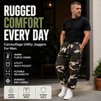 🔥 Utility Meets Comfort | Men's Camouflage Drawstring Cargo Pants